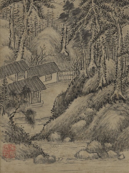 明蔣乾倣王蒙山水　軸