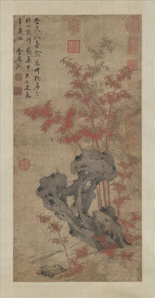 明孫克弘朱竹　軸