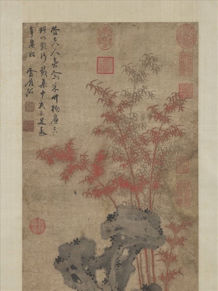 明孫克弘朱竹　軸