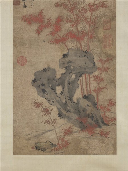 明孫克弘朱竹　軸