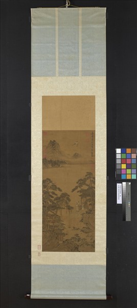 明關思放鶴圖　軸