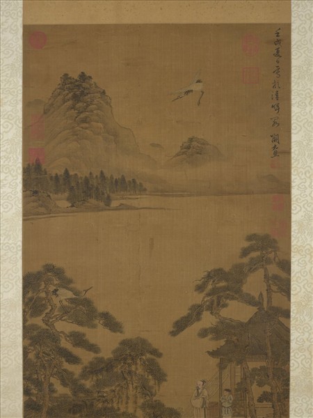 明關思放鶴圖　軸