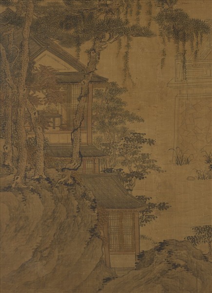 明關思放鶴圖　軸