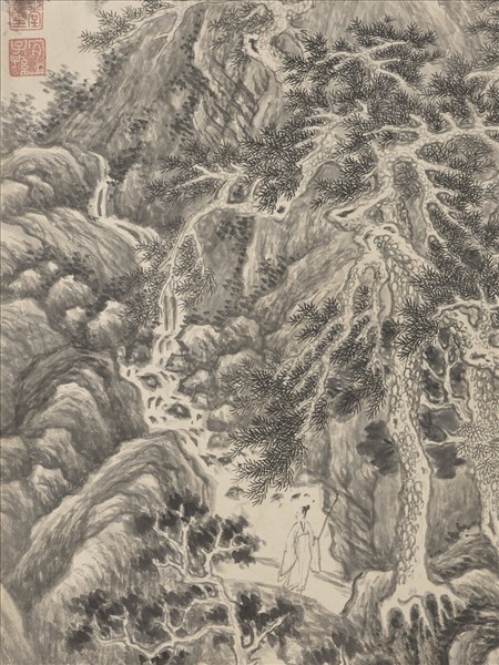 明顧正誼山水　軸