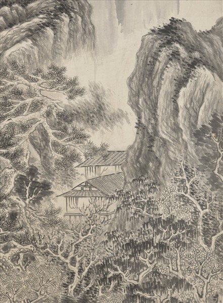 明顧正誼山水　軸