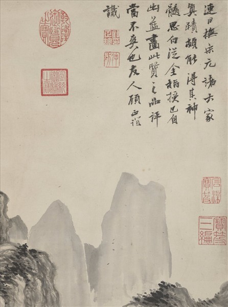 明顧正誼山水　軸