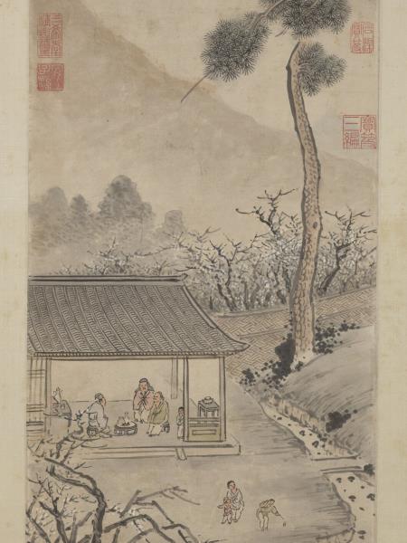 明顧正誼開春報喜　軸