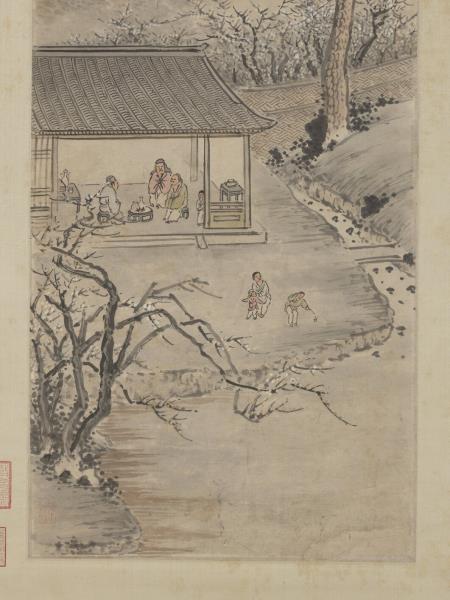 明顧正誼開春報喜　軸