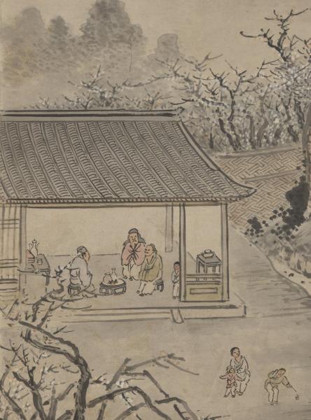 明顧正誼開春報喜　軸