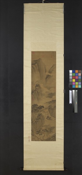 明趙左雲巖響瀑圖　軸