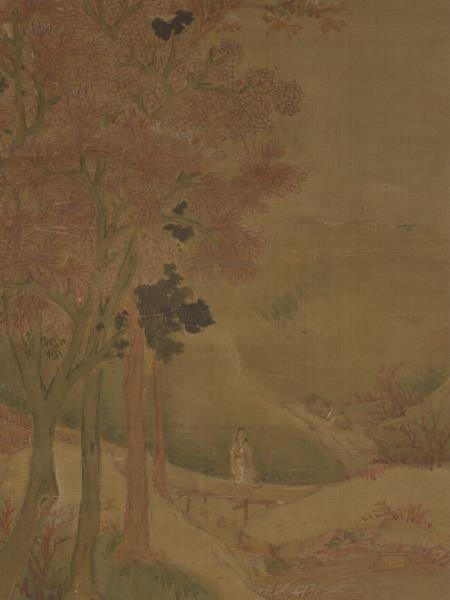 明趙左秋山紅樹圖　軸