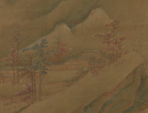 明趙左秋山紅樹圖　軸