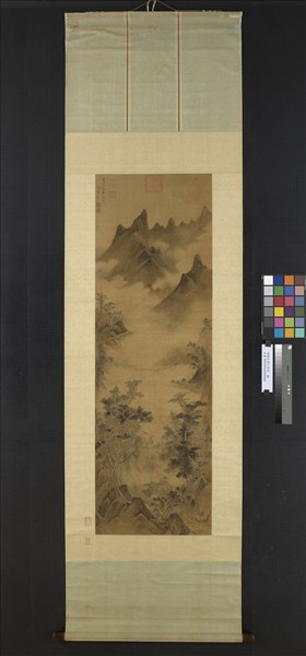 明趙左寒江草閣　軸