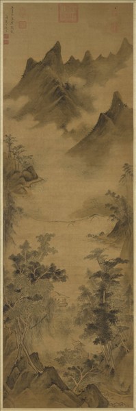 明趙左寒江草閣　軸