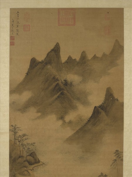 明趙左寒江草閣　軸