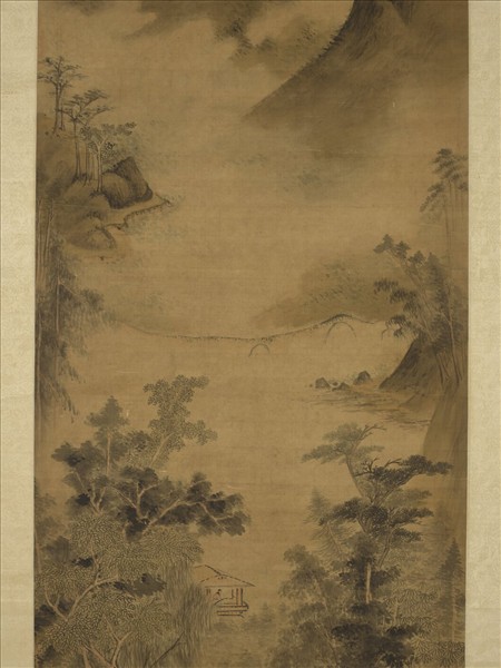 明趙左寒江草閣　軸