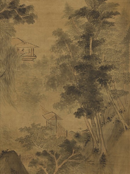 明趙左寒江草閣　軸