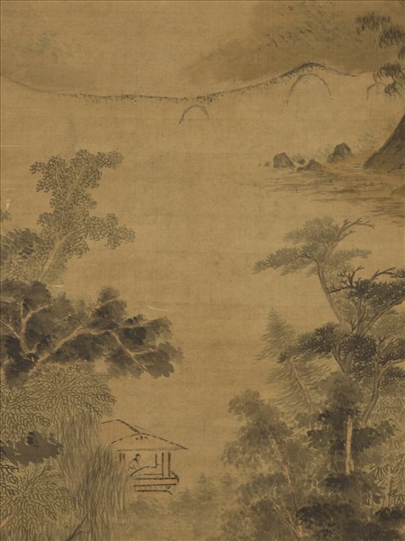 明趙左寒江草閣　軸