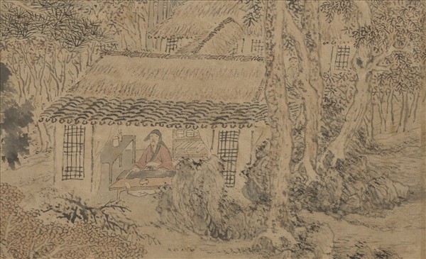 明沈士充天香書屋圖　軸