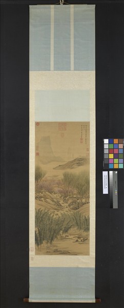 明陳裸竹溪花塢圖　軸