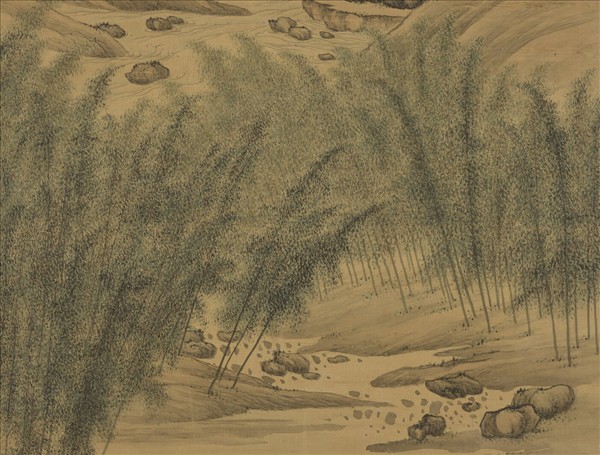 明陳裸竹溪花塢圖　軸