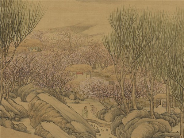 明陳裸竹溪花塢圖　軸