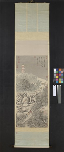 明劉原起畫雪景　軸