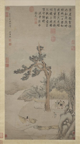 明劉原起歲朝豐樂圖　軸