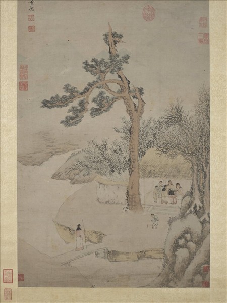 明劉原起歲朝豐樂圖　軸