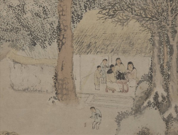 明劉原起歲朝豐樂圖　軸