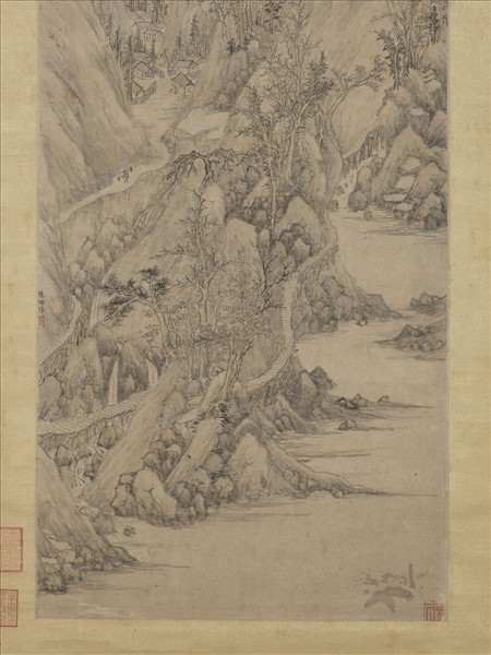 明侯懋功倣元人筆意　軸