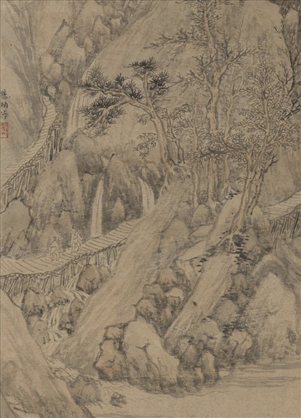 明侯懋功倣元人筆意　軸