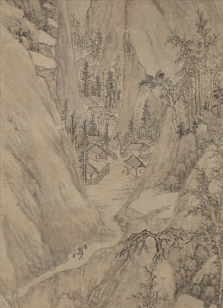 明侯懋功倣元人筆意　軸