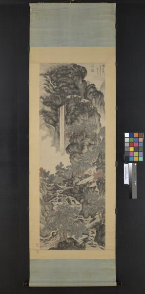 明丁雲鵬廬山高　軸