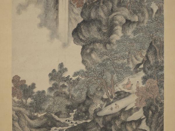 明丁雲鵬廬山高　軸