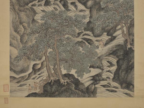 明丁雲鵬廬山高　軸