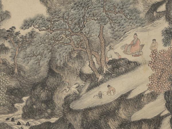 明丁雲鵬廬山高　軸