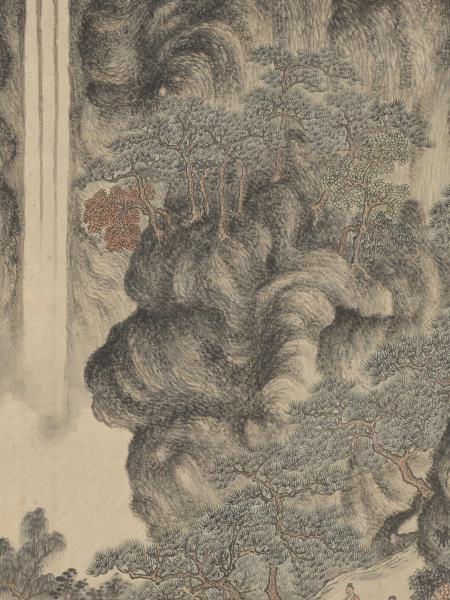 明丁雲鵬廬山高　軸