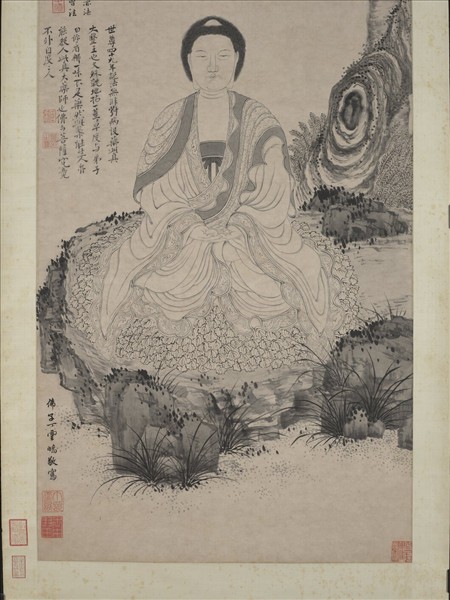 明丁雲鵬畫釋迦牟尼佛　軸