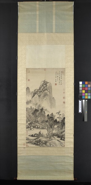 明董其昌泉光雲影　軸