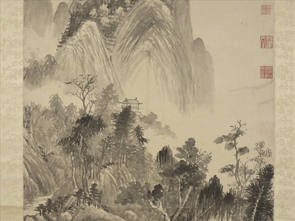 明董其昌泉光雲影　軸