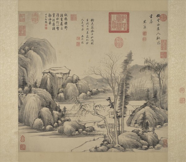 明董其昌秋林書屋圖　軸