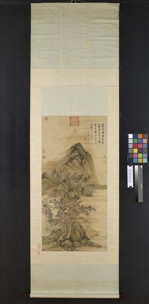 明董其昌霜林秋思　軸