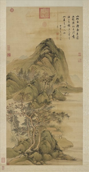 明董其昌霜林秋思　軸