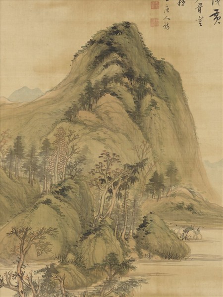 明董其昌霜林秋思　軸