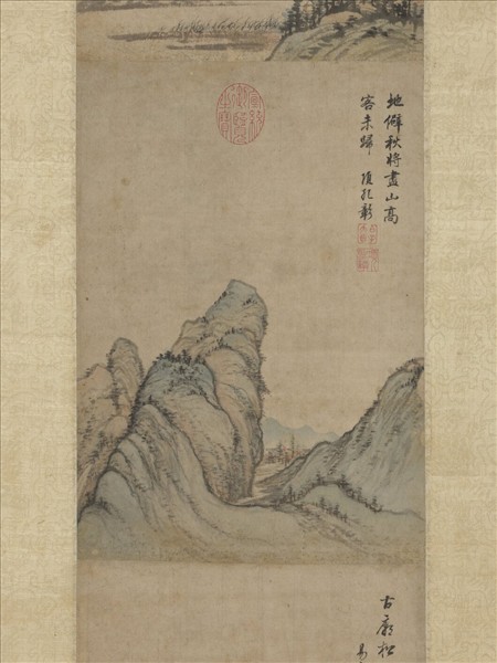 明項聖謨山水小景　軸