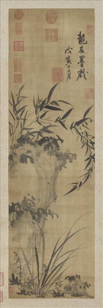 明楊文驄畫蘭竹　軸