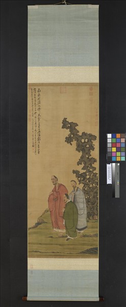 明陳洪綬蓮池應化圖　軸