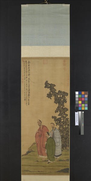 明陳洪綬蓮池應化圖　軸