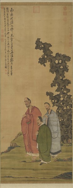 明陳洪綬蓮池應化圖　軸